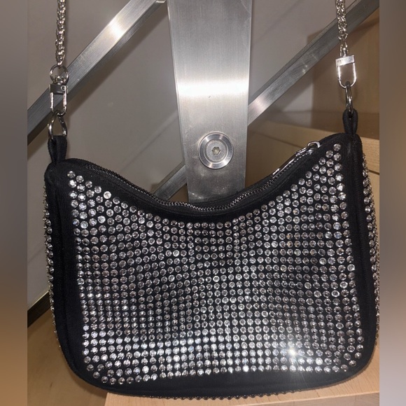 Sparkly cross body bag with crystals - Picture 5 of 5